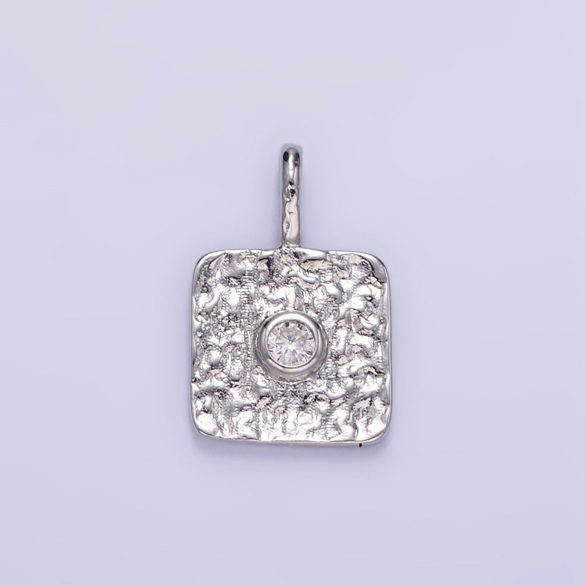 16K Gold Filled CZ Geometric Square Pendant in Gold & Silver | EH886 - DLUXCA