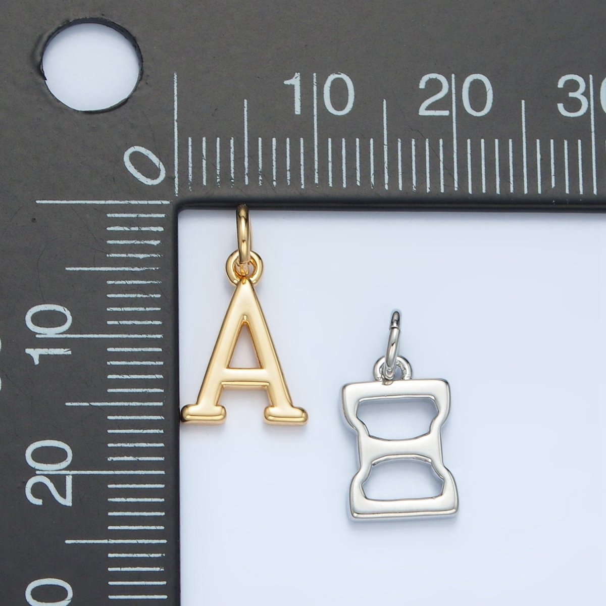 16K Gold Filled Greek Alphabet Personalized Charm in Gold & Silver | A1271 - A1294 - DLUXCA