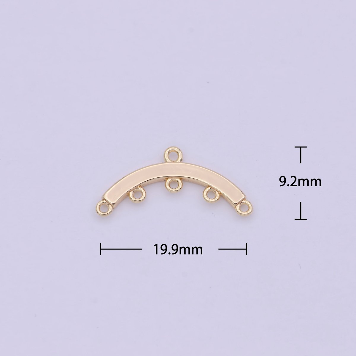 16K Gold Filled Multiple Loop Curved Connector Findings | L569 - DLUXCA