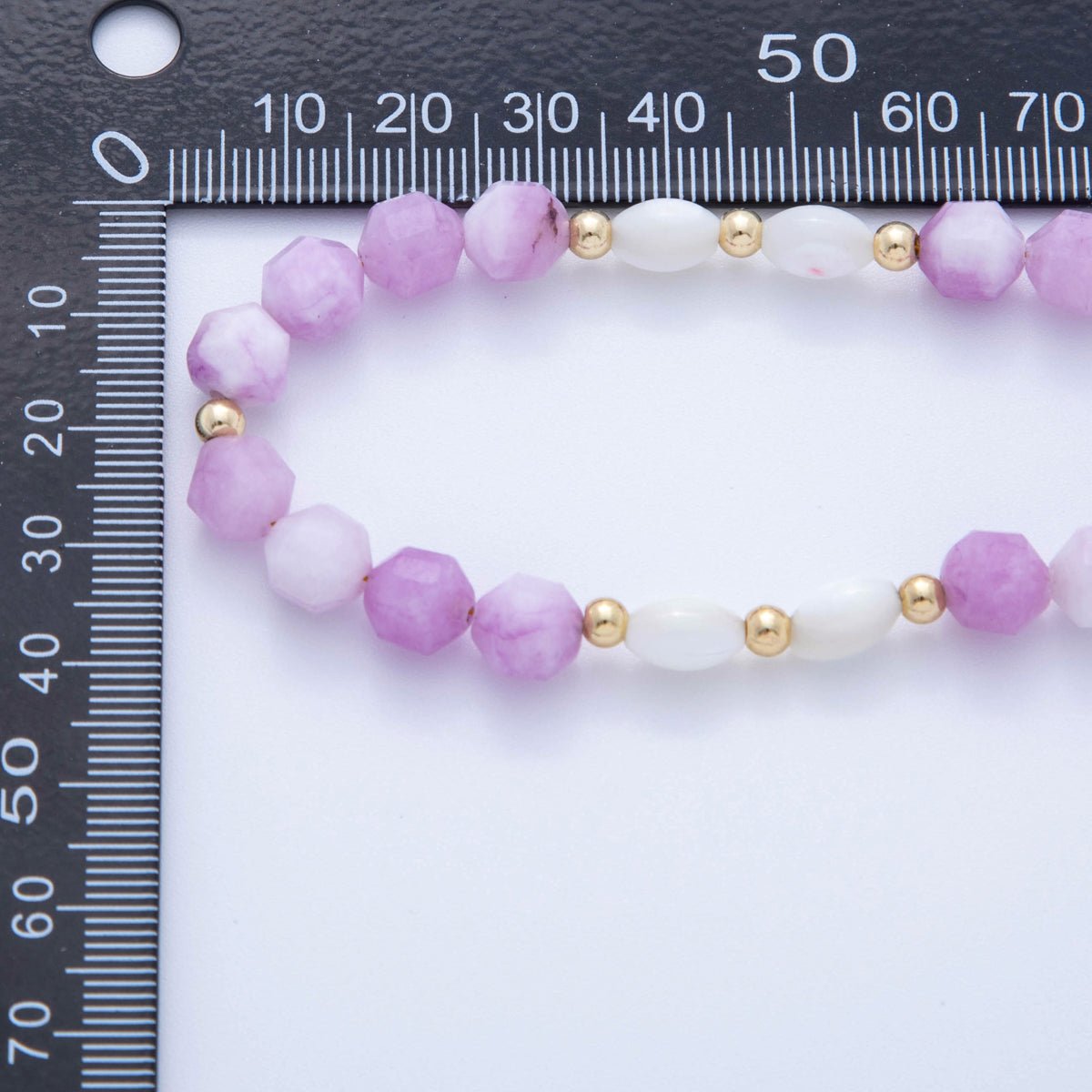 16K Gold Filled Purple Amethyst Multifaceted Gemstone 17 Inch Handmade Necklace | WA - 092 - DLUXCA