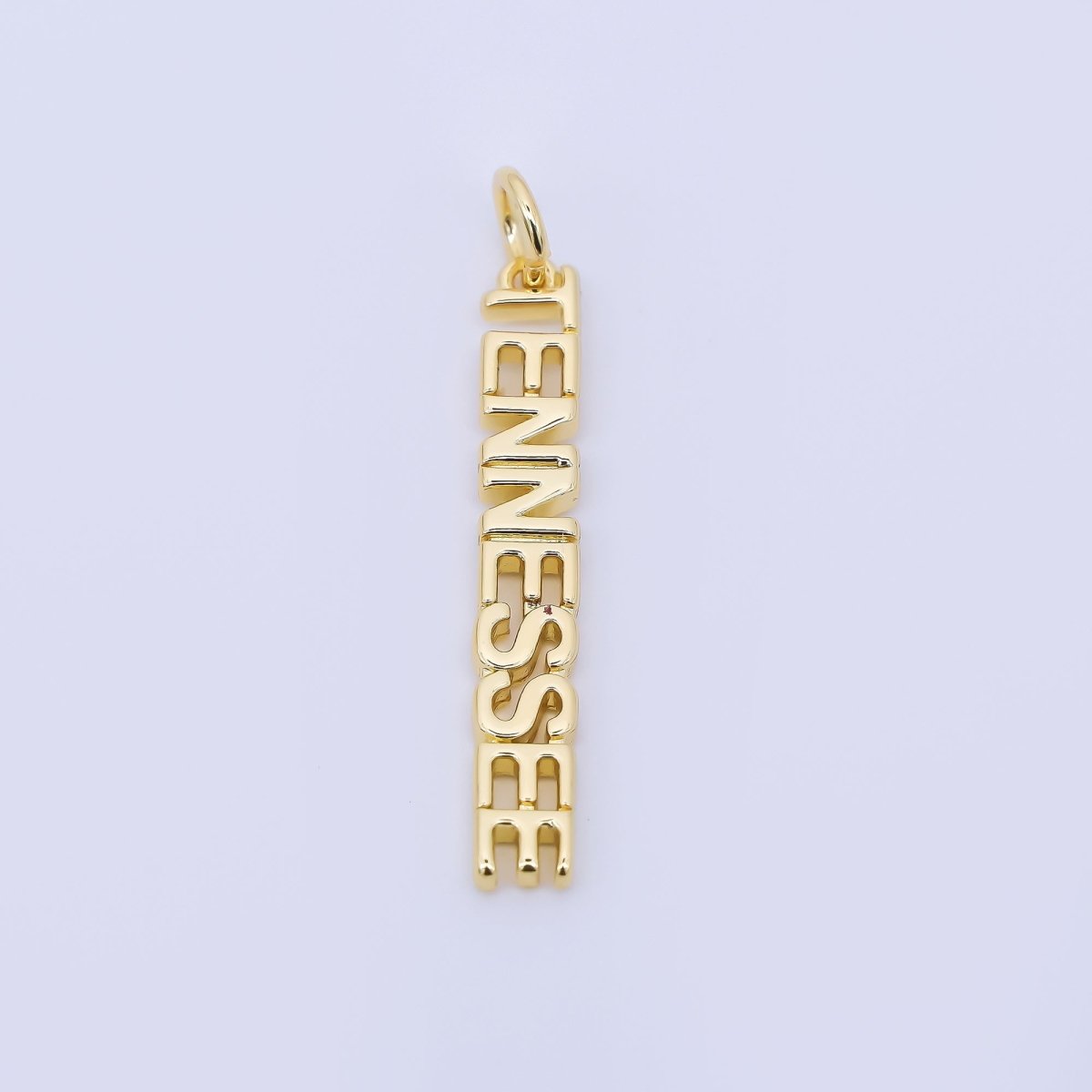 16K Gold Filled USA City States Script Tag Charm in Gold & Silver | D814 - D823 - DLUXCA