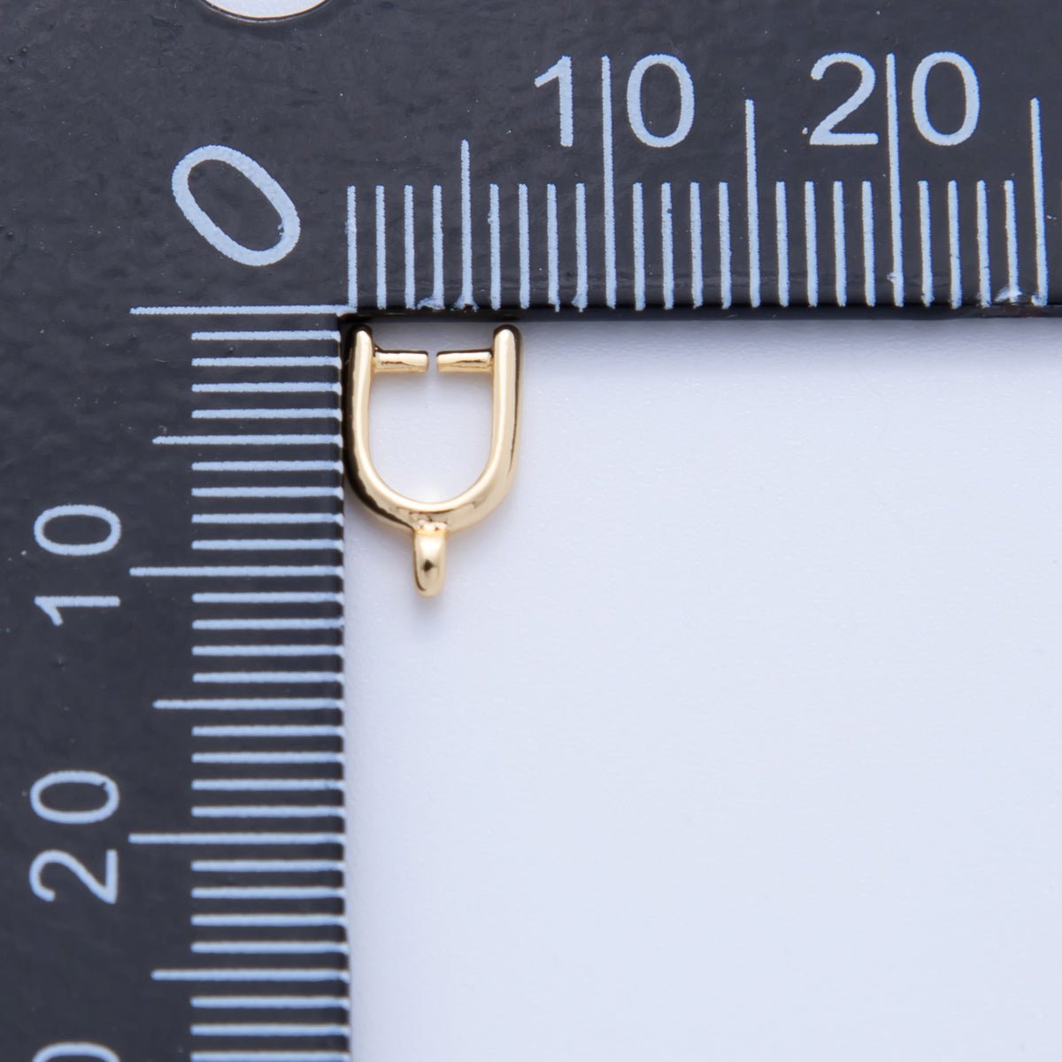 18K Gold Filled 10.3mm Minimalist Pinch Bail Finding Set by 10 Pieces | Z120 - DLUXCA