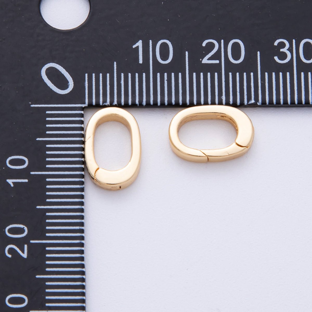 18K Gold Filled 11.5mm Push Gate Oblong Minimalist Finding | Z1674 - DLUXCA