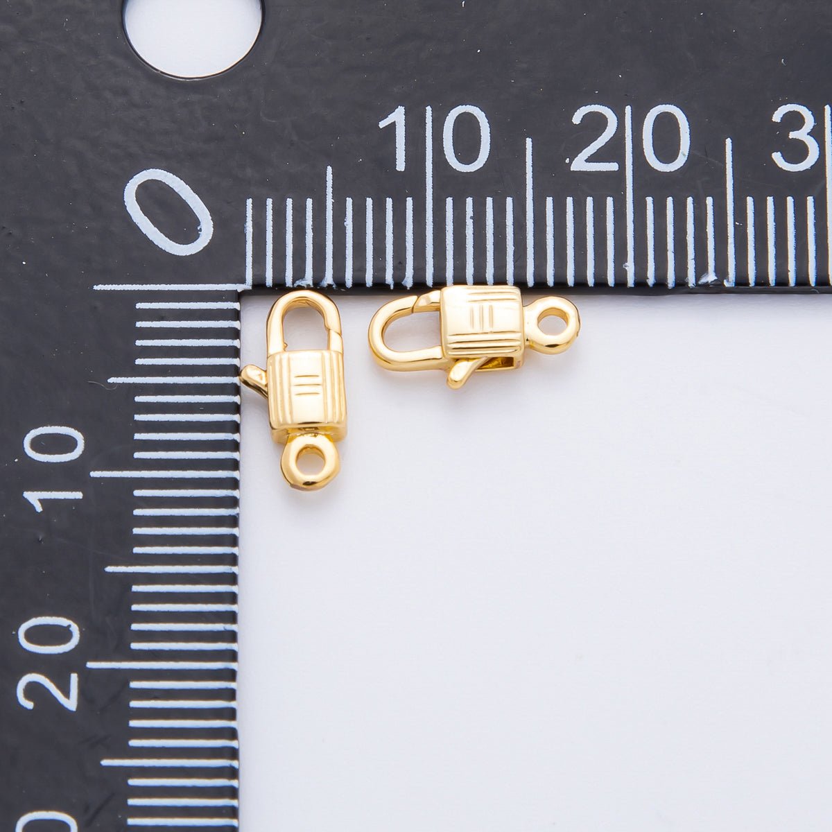 18K Gold Filled 11mm Dainty Boxy Lobster Clasp Finding | Z - A1358 - DLUXCA