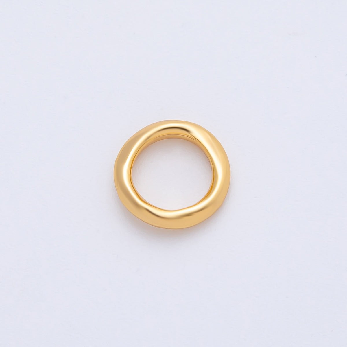 18K Gold Filled 11mm Minimalist Molten Round Dainty Bead | B405 - DLUXCA