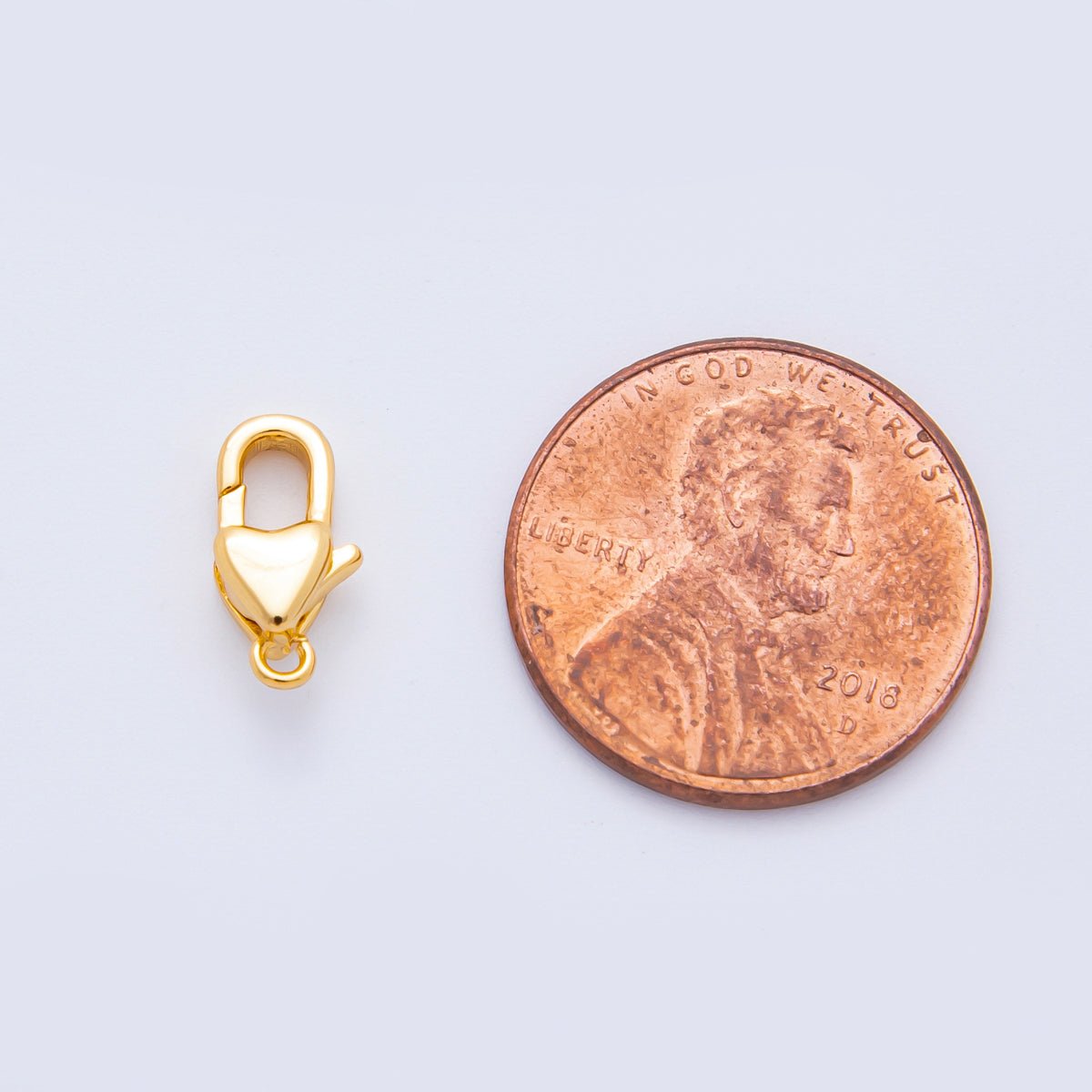 18K Gold Filled 12mm Dainty Lovely Padlock Lobster Clasp Finding | Z - A1360 - DLUXCA