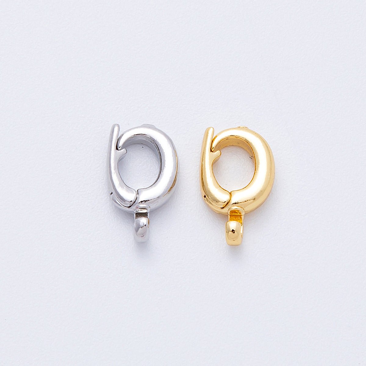 18K Gold Filled 12mm Pull Gate Round Clasps Closure Finding in Gold & Silver | Findings - 00037 Findings - 00038 - DLUXCA