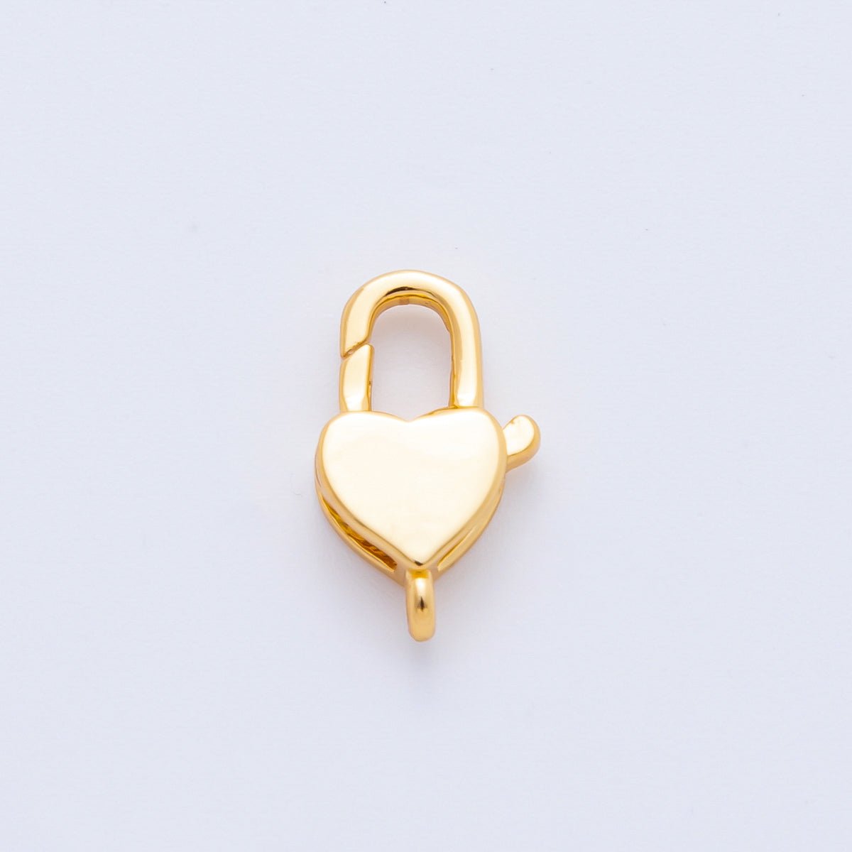 18K Gold Filled 13mm Minimalist Heart - Shaped Lobster Clasp Charm Finding | Z1383 - DLUXCA