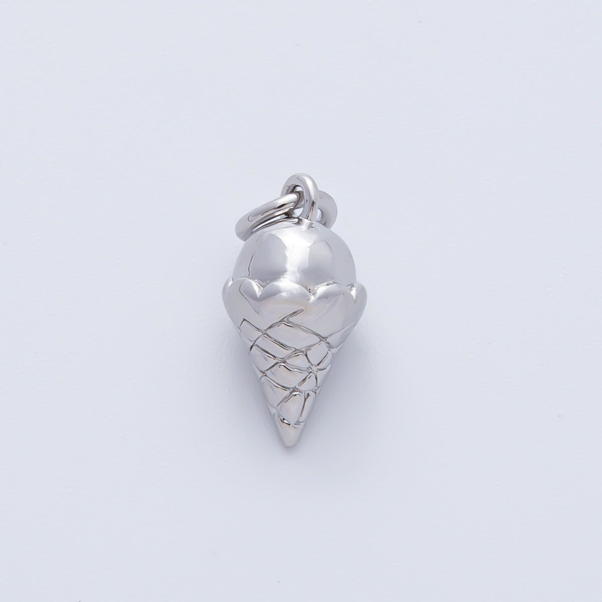 18K Gold Filled 14mm Mini Ice Cream Cone Charm in Gold & Silver | AF1415 - DLUXCA