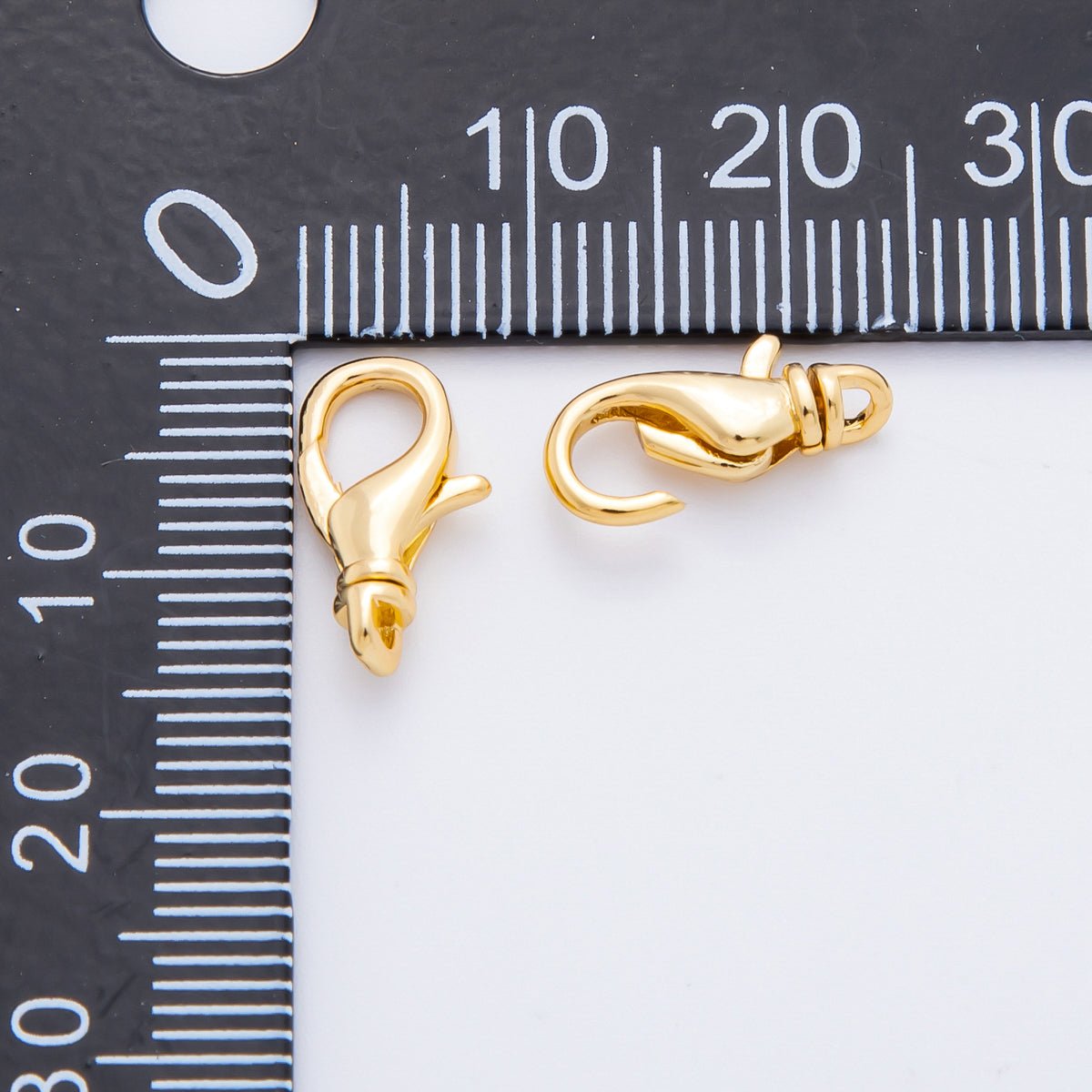 18K Gold Filled 14mm Minimalist Lobster Clasp with Tiny Swivel Charm Finding | Z1387 - DLUXCA