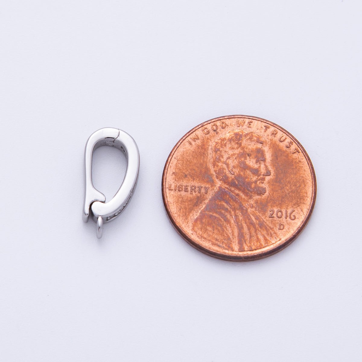 18K Gold Filled 14mm Push Gate Oval CZ Minimalist Finding in Gold & Silver | Findings - 400000 - DLUXCA