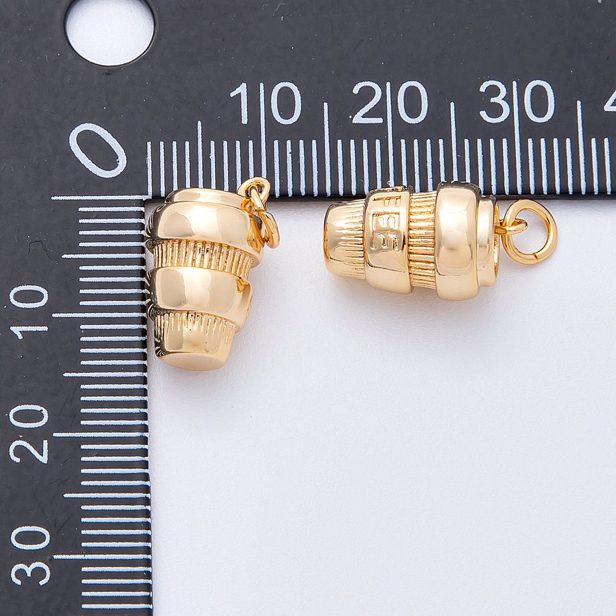 18K Gold Filled 15.5mm Coffee Cup Multidimensional 3D Charm | Charms - 00340 - DLUXCA