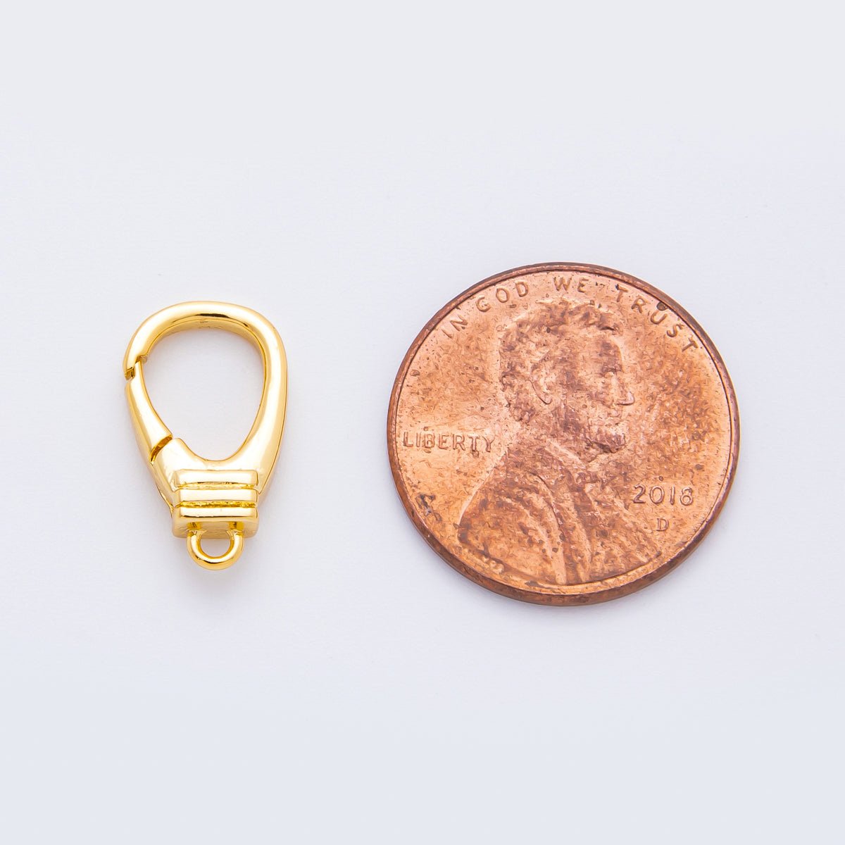 18K Gold Filled 15mm Minimalist Push Gate Clasp Finding | Z - A1259 - DLUXCA