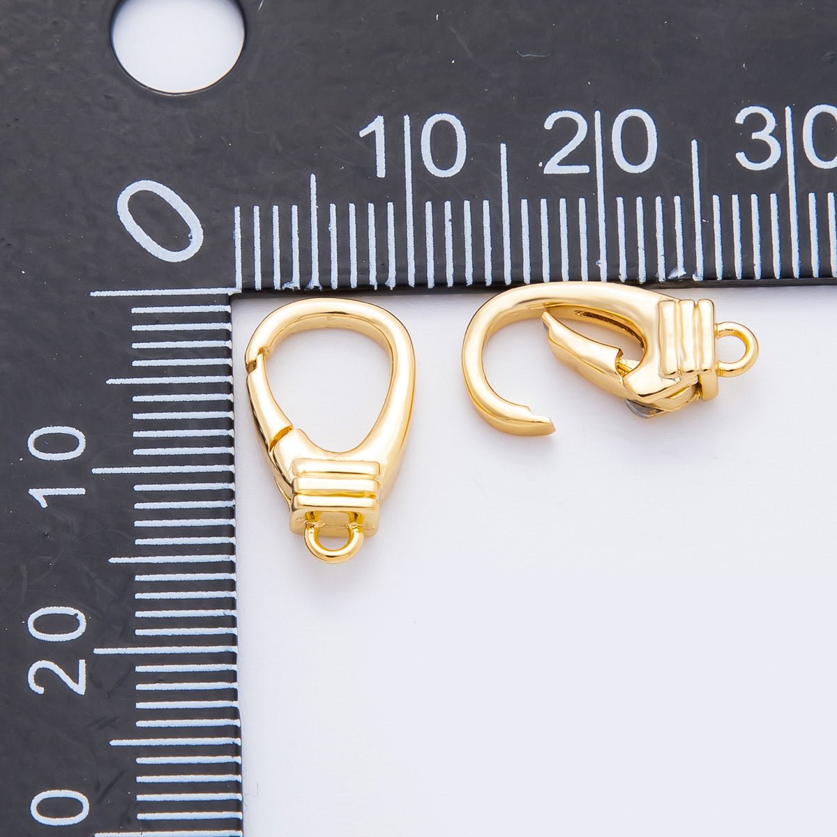 18K Gold Filled 15mm Minimalist Push Gate Clasp Finding | Z - A1259 - DLUXCA