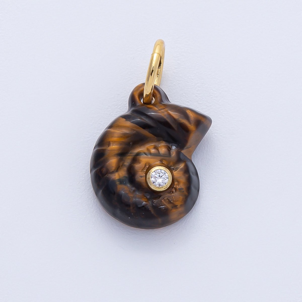 18K Gold Filled 16mm CZ Embedded Sea Shell Charm | AK135 - AK139 - DLUXCA