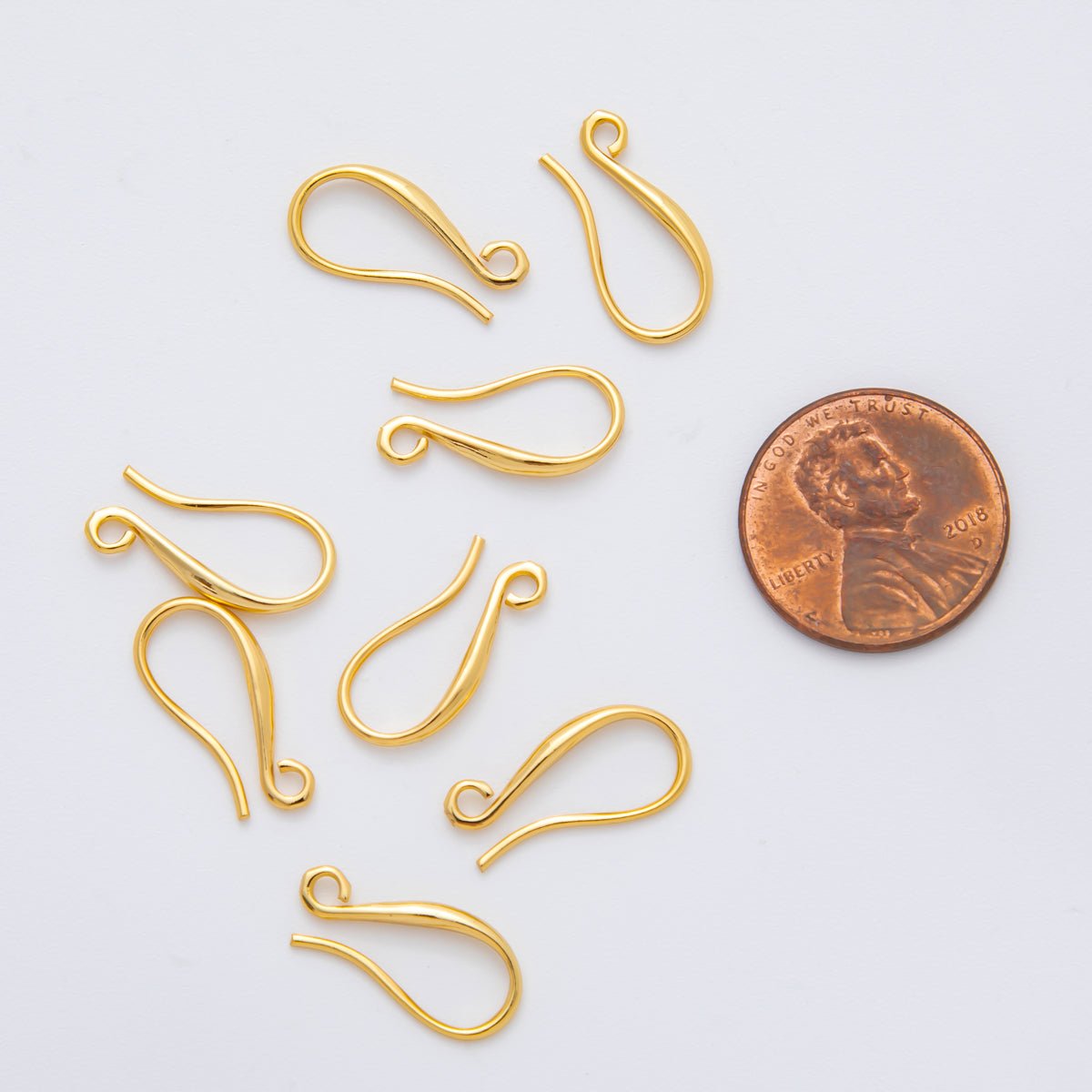 18K Gold Filled 16mm Long Hook Anchor Charm Finding | Z - A1249 - DLUXCA