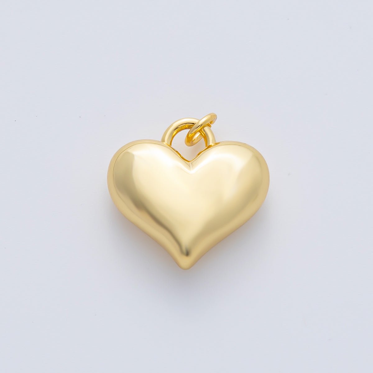 18K Gold Filled 16mm Minimalist Chubby Heart Charm | AF1416 - DLUXCA
