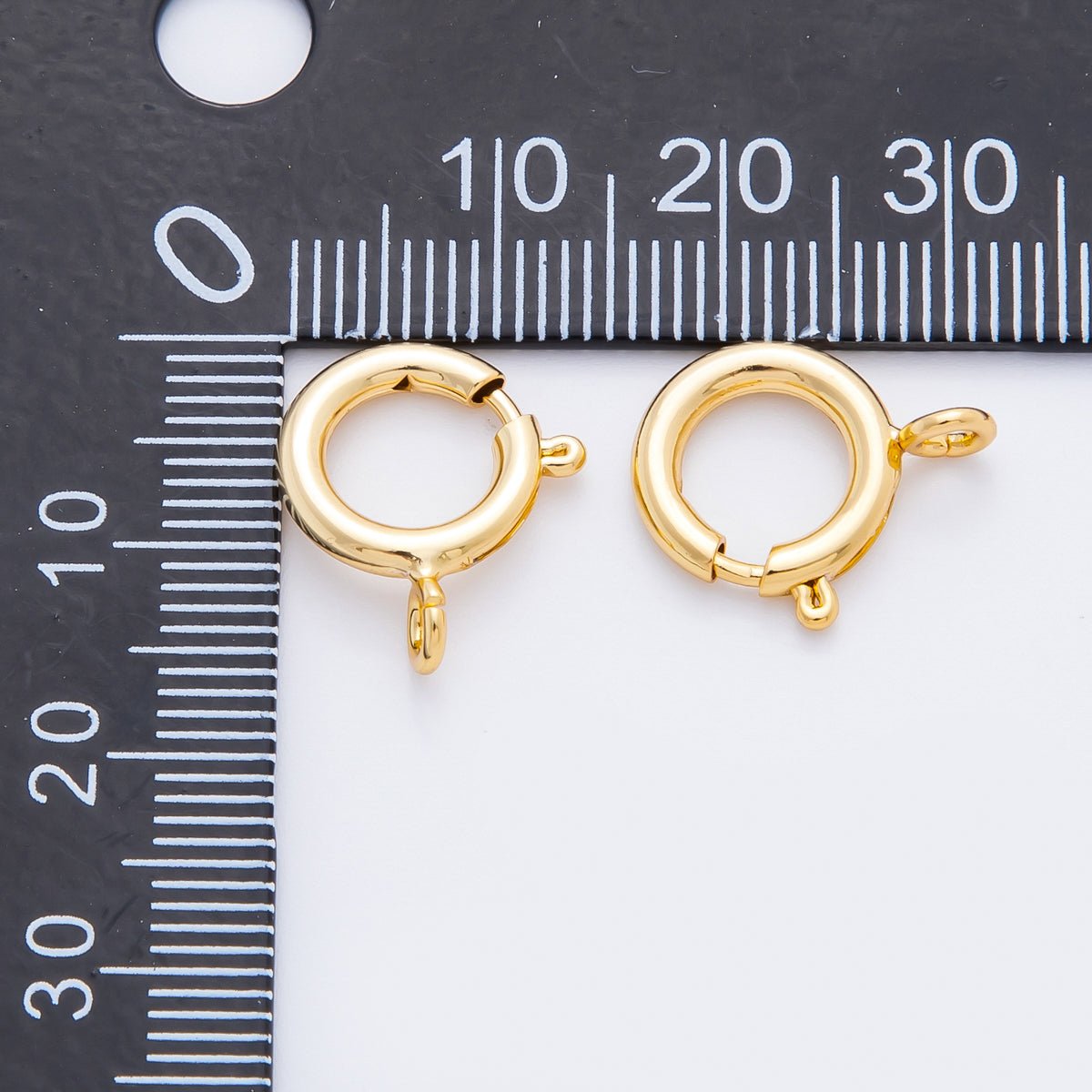 18K Gold Filled 16mm Minimalist Spring Clasp Charm Finding | Z1394 - DLUXCA