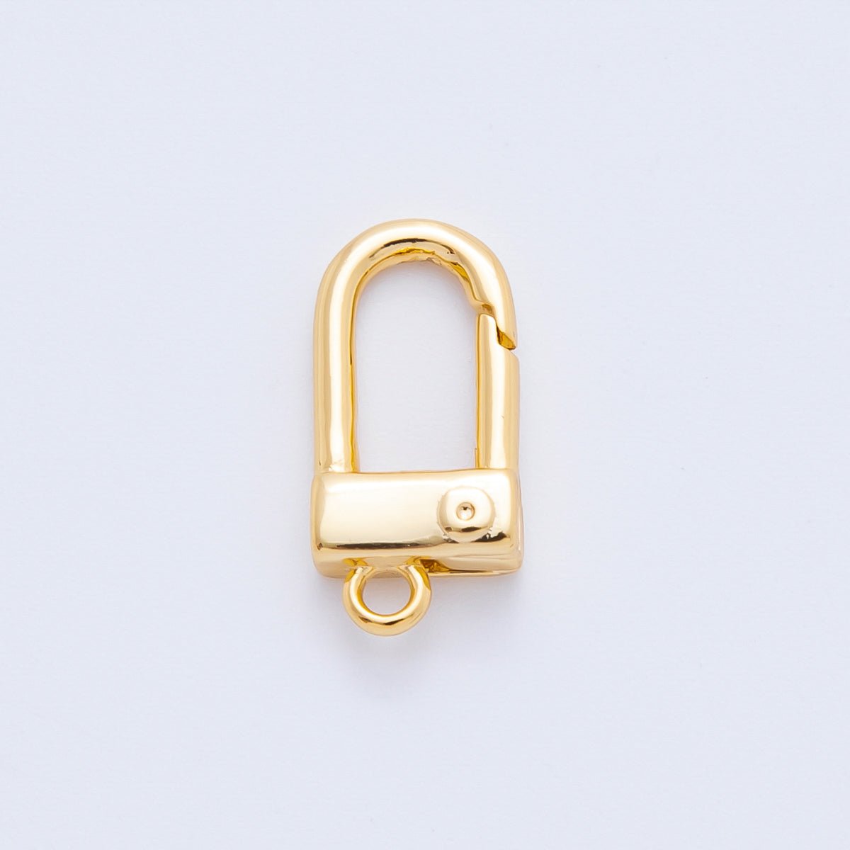 18K Gold Filled 16mm Padlock Push Gate Clasp Charm Finding | Z1370 - DLUXCA