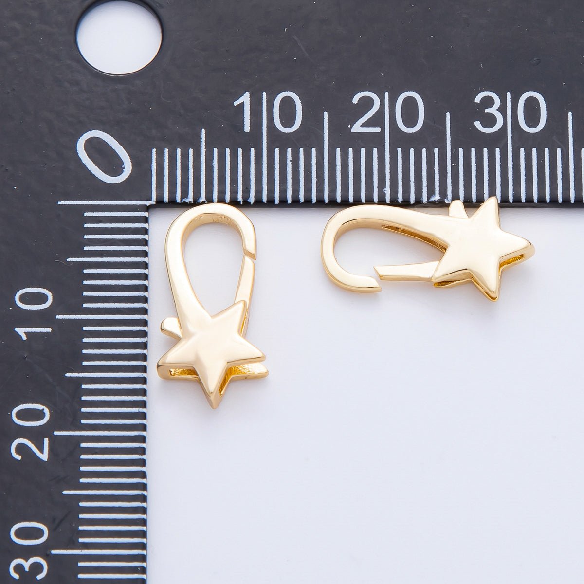 18K Gold Filled 17mm Shooting Star Lobster Clasp Charm Finding | Z1418 - DLUXCA