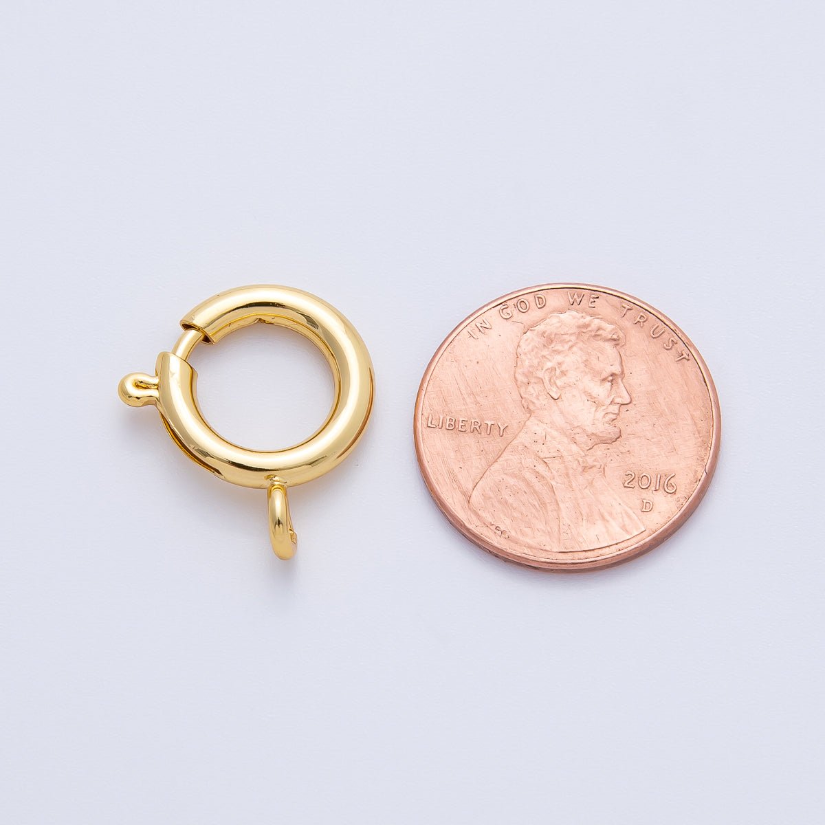 18K Gold Filled 18.5mm Minimalist Big Spring Clasp Charm Finding | Z1395 - DLUXCA