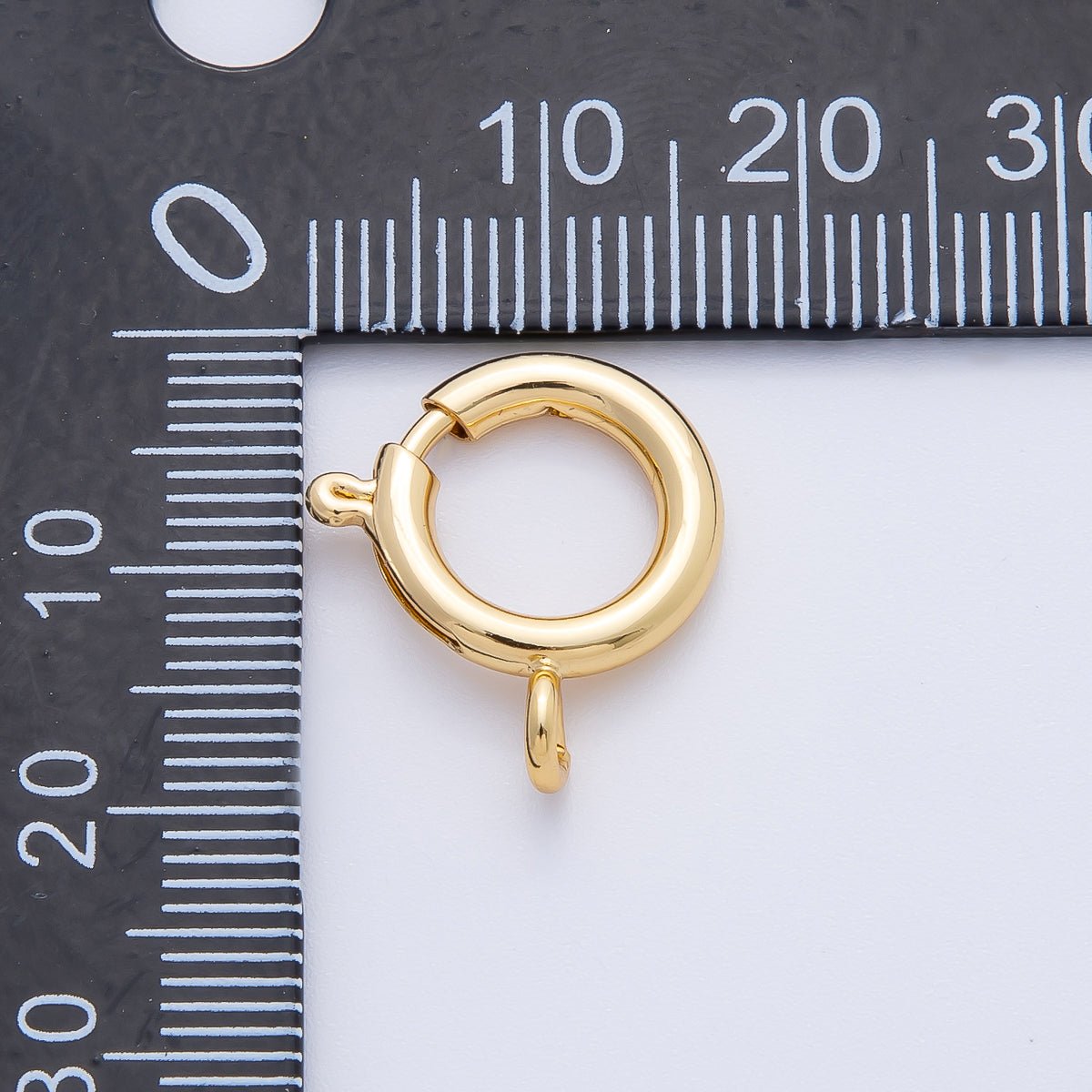 18K Gold Filled 18.5mm Minimalist Big Spring Clasp Charm Finding | Z1395 - DLUXCA