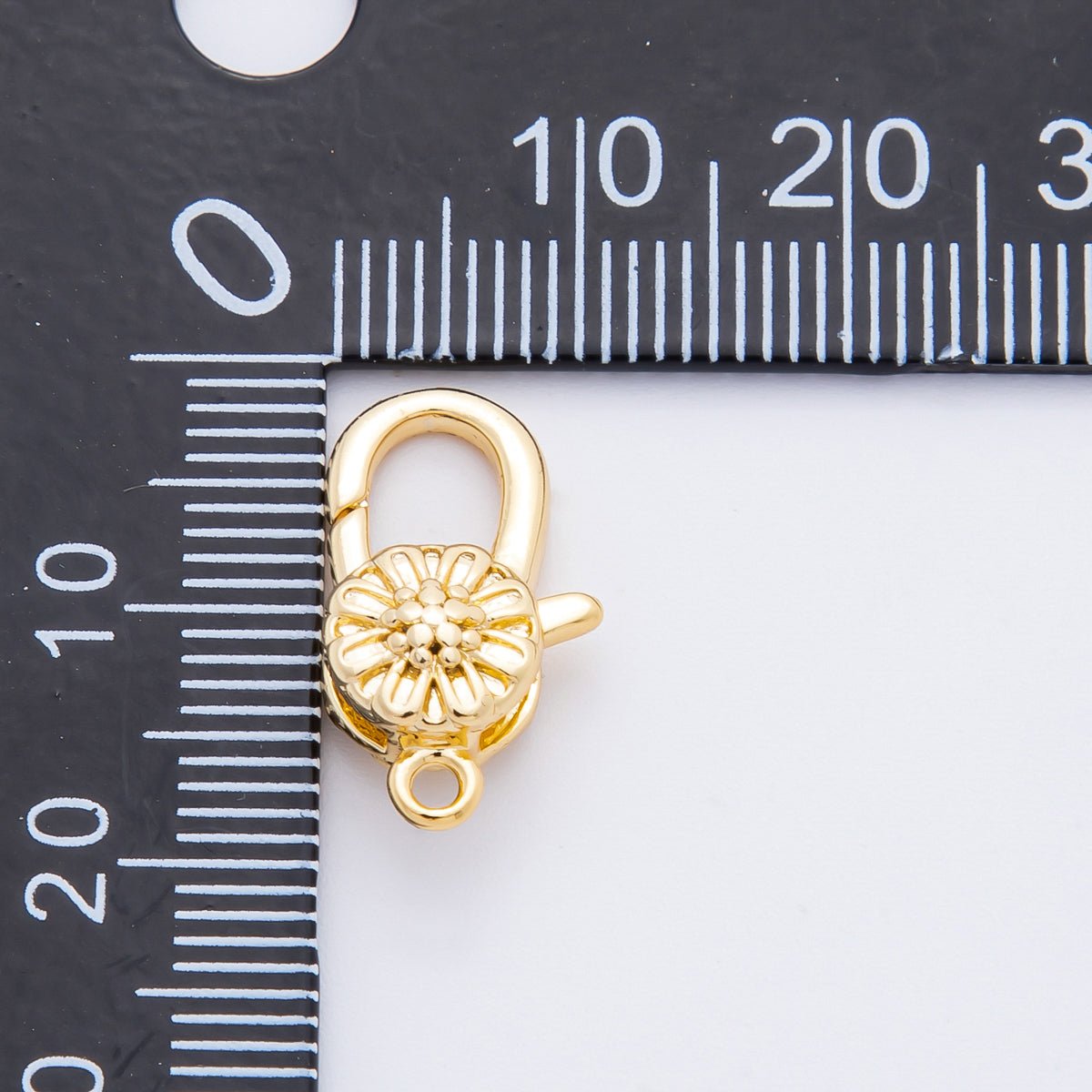 18K Gold Filled 18.5mm Sunflower Floral Lobster Clasp Finding | Z - A1357 - DLUXCA