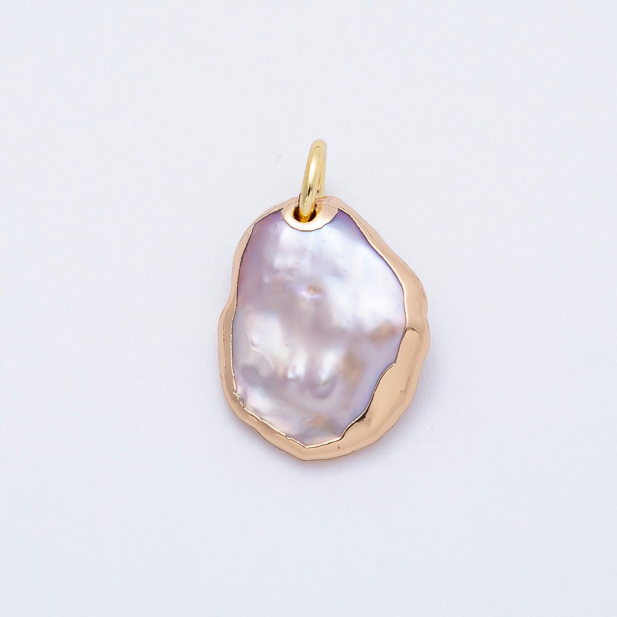 18K Gold Filled 18mm Foiled Baroque Freshwater Pearl Charm | Charms - 00641 - DLUXCA