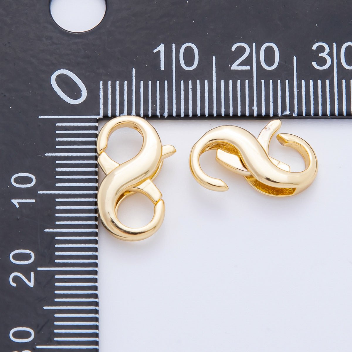 18K Gold Filled 18mm Infinite Double Lobster Clasp Finding | Z - A1258 - DLUXCA
