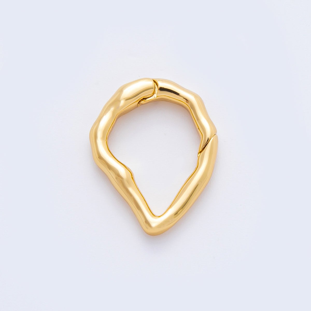 18K Gold Filled 18mm Irregular Teardrop Push Gate Clasp Finding | Z - A1355 - DLUXCA