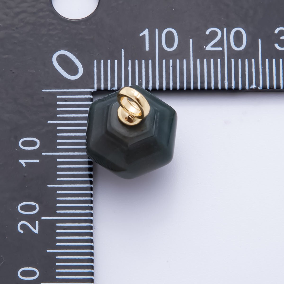 18K Gold Filled 18mm Quartz, Agate, Red Jasper Pumpkin Jar Gemstone Charm | AH830 - AJ831 - DLUXCA