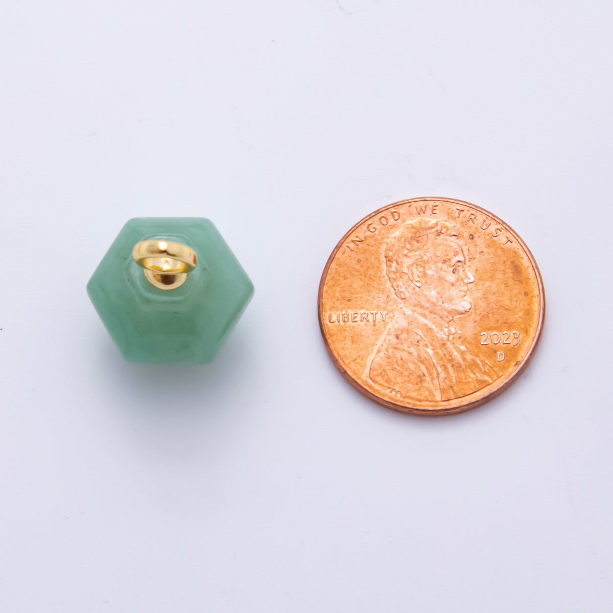 18K Gold Filled 18mm Quartz, Agate, Red Jasper Pumpkin Jar Gemstone Charm | AH830 - AJ831 - DLUXCA