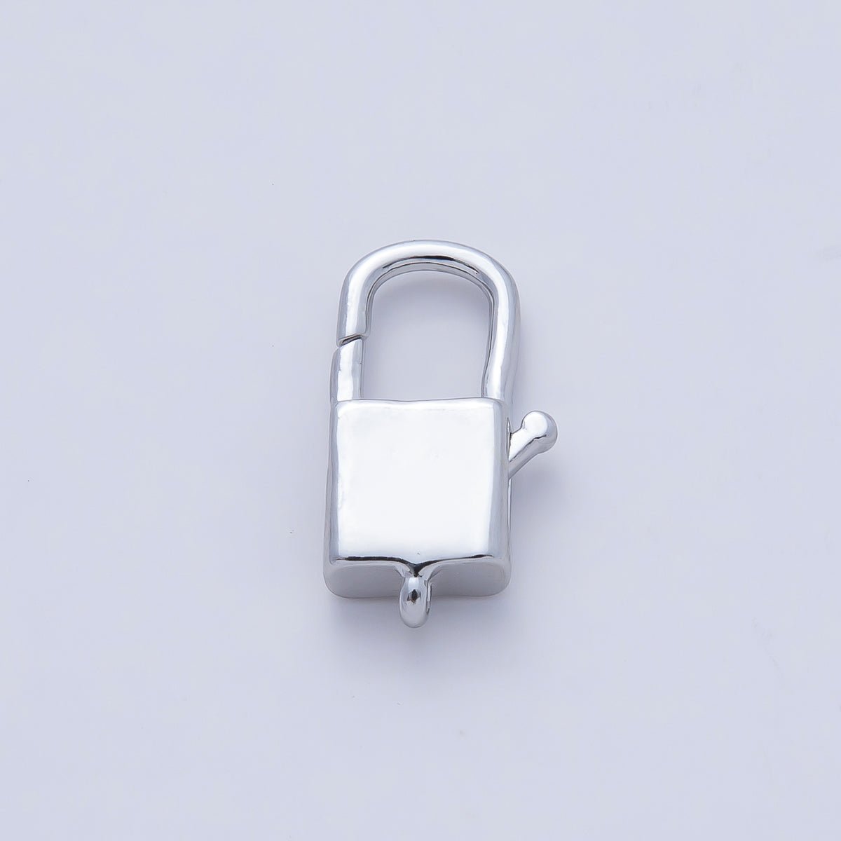 18K Gold Filled 18mm Rectangular Padlock Lobster Claw Clasps Finding in Gold & Silver | Z1417 Z1615 - DLUXCA