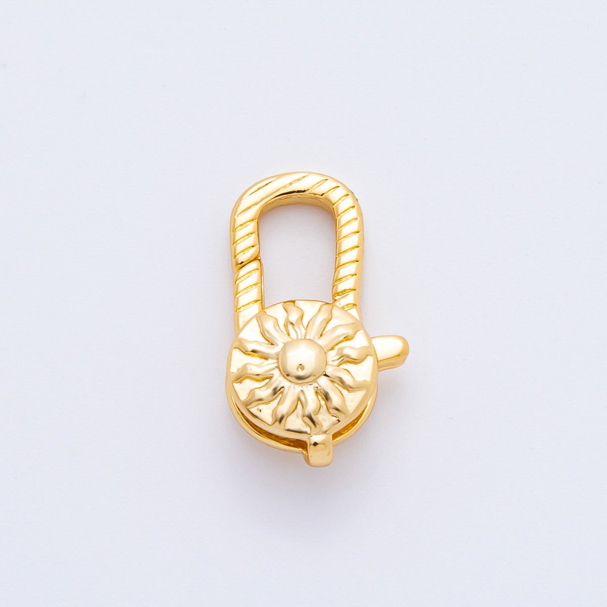 18K Gold Filled 18mm Sunflower Blossom Lobster Clasp Charm Finding | Z1427 - DLUXCA