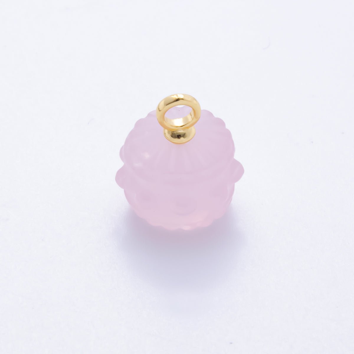 18K Gold Filled 19mm Aventurine, Carnelian, Quartz Drum Barrel Gemstone Charm | AH833 - AH835 - DLUXCA