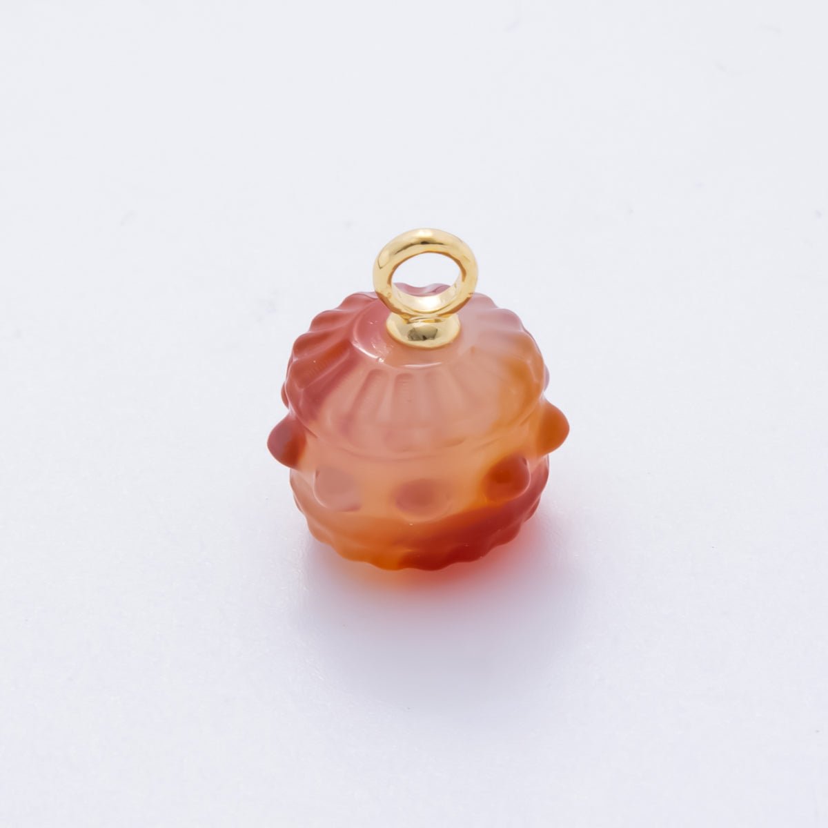 18K Gold Filled 19mm Aventurine, Carnelian, Quartz Drum Barrel Gemstone Charm | AH833 - AH835 - DLUXCA