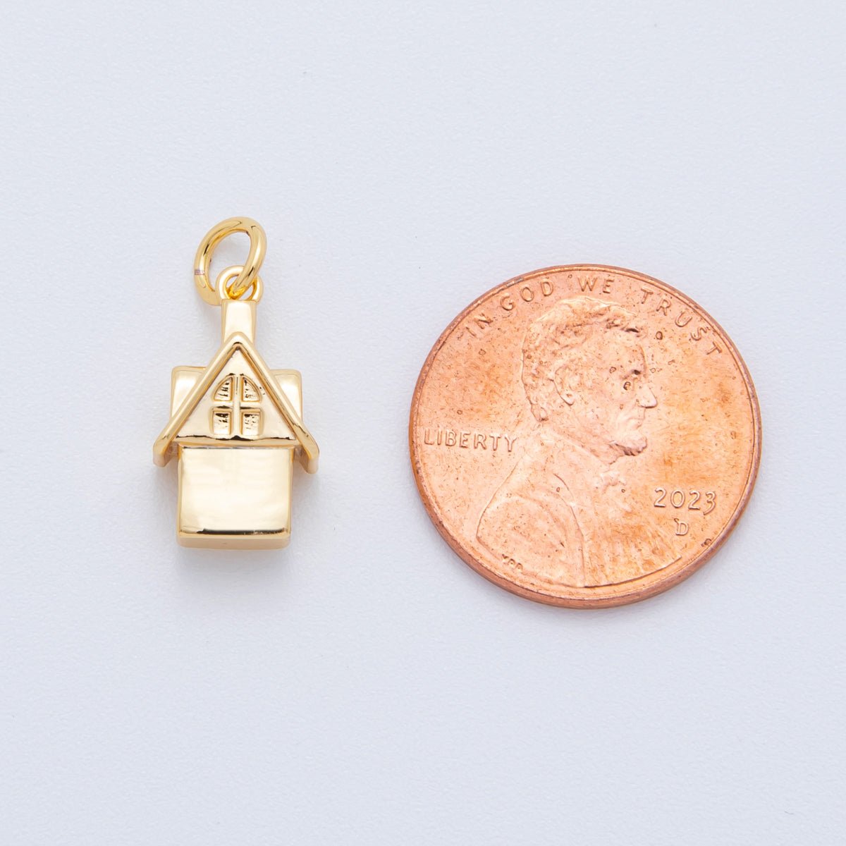 18K Gold Filled 19mm Mini House Charm | AH - 924 - DLUXCA