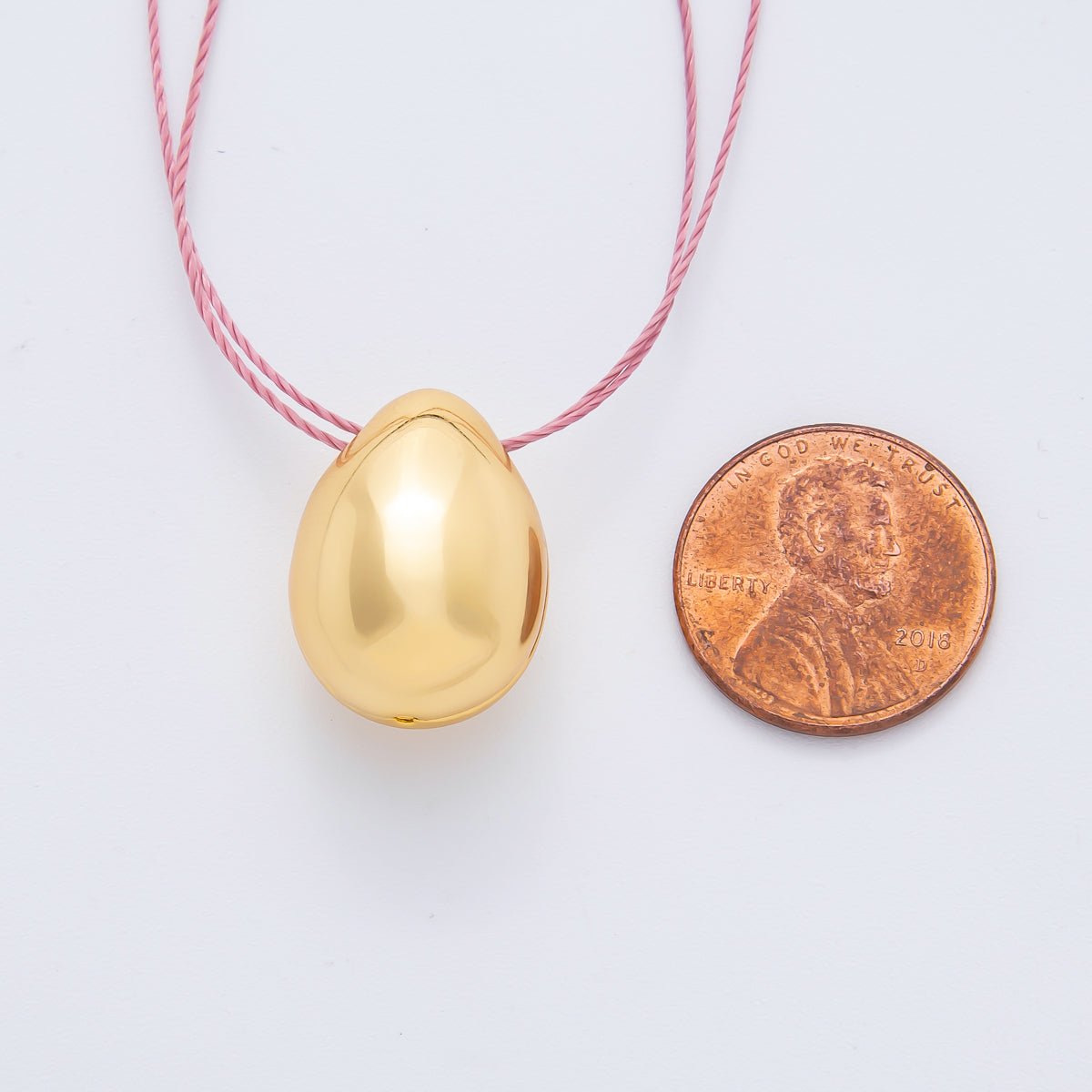 18K Gold Filled 20.6mm Teardrop Molten Minimalist Bead | AF1048 - DLUXCA
