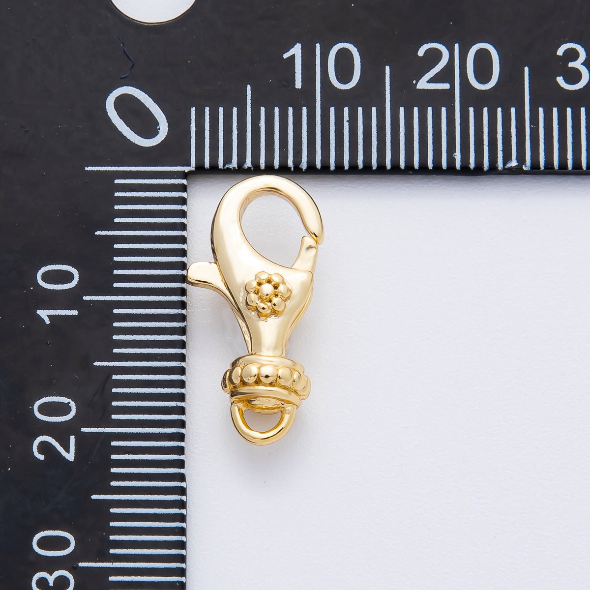18K Gold Filled 20mm Dainty Flower Lobster Clasp Charm Finding | Z1373 - DLUXCA