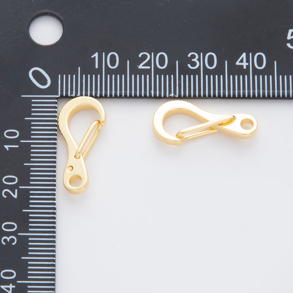 18K Gold Filled 21mm Curved Snap Lock Buckle Finding | Z1166 - DLUXCA