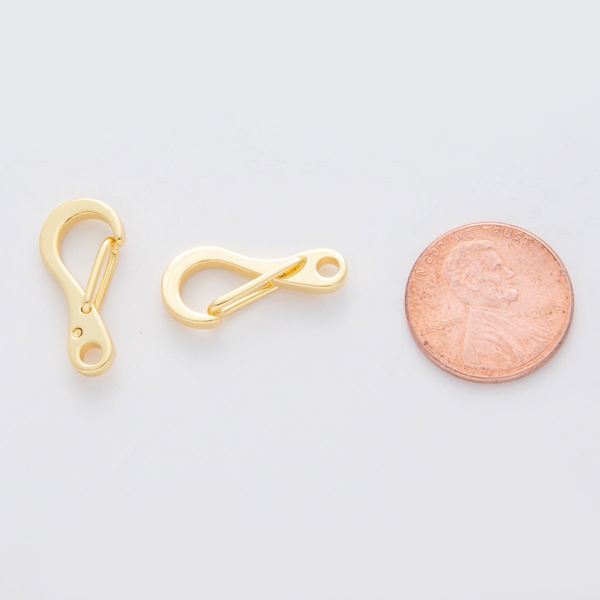 18K Gold Filled 21mm Curved Snap Lock Buckle Finding | Z1166 - DLUXCA