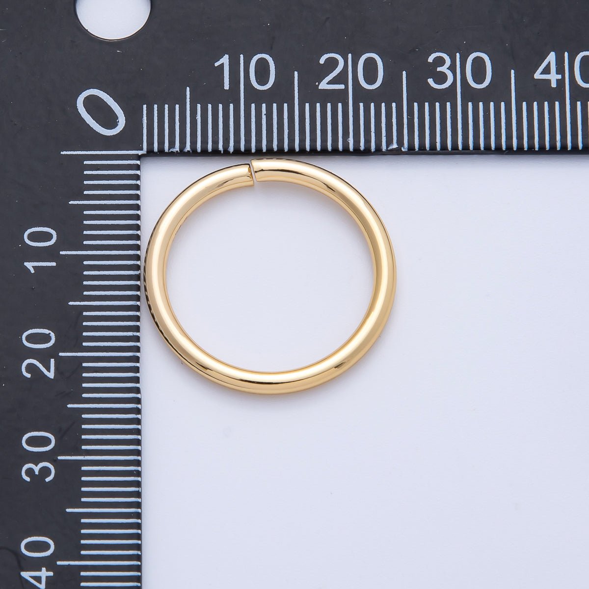 18K Gold Filled 22mm, 23mm, 24mm Open Round Jump Ring Finding | Z1606 - Z1608 - DLUXCA