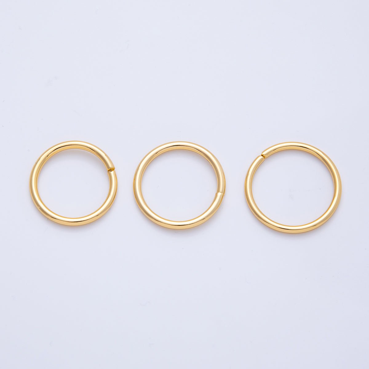 18K Gold Filled 22mm, 23mm, 24mm Open Round Jump Ring Finding | Z1606 - Z1608 - DLUXCA