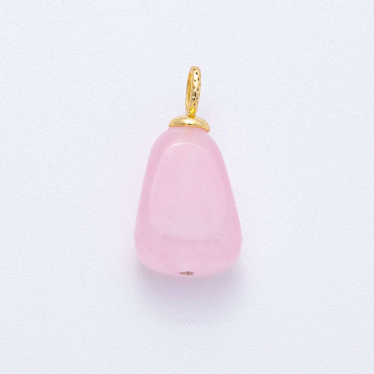 18K Gold Filled 23mm Red, Yellow, Pink Quartz Geometric Gemstone Charm | AK125 AK126 - DLUXCA