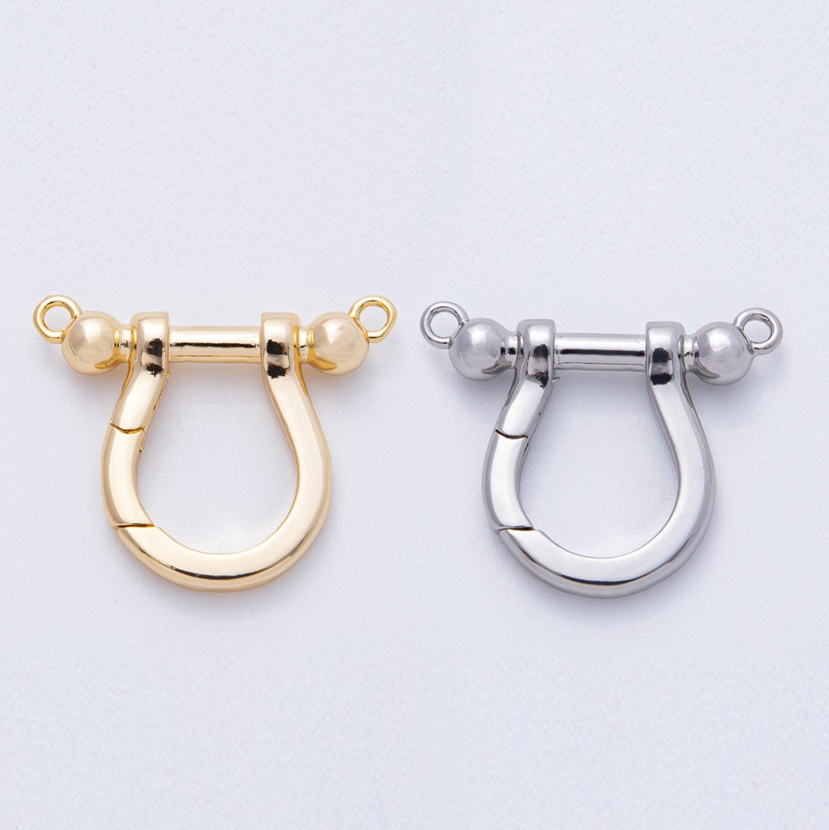 18K Gold Filled 26.5mm Anchor Shackle Push Clasps Finding in Gold & Silver | Z1651 - DLUXCA