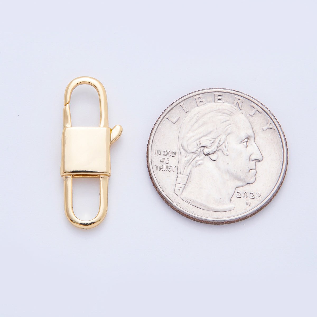 18K Gold Filled 27mm Lobster Clasp Charm Finding | Z1377 - DLUXCA