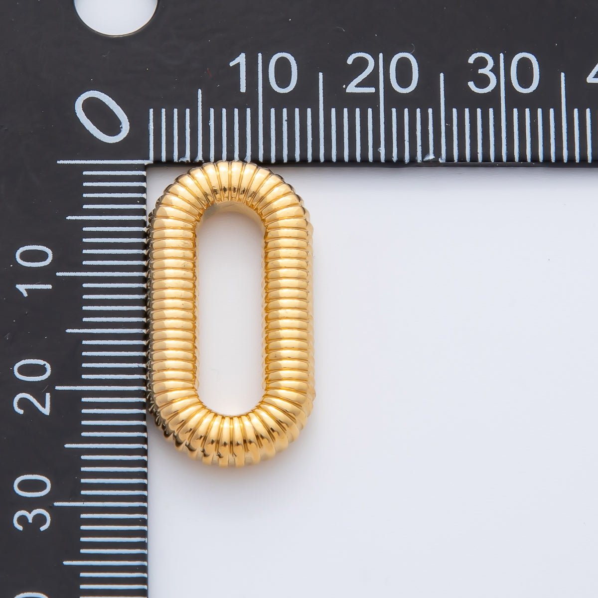 18K Gold Filled 27mm Oval Croissant Twisted Jewelry Finding | Z1468 - DLUXCA