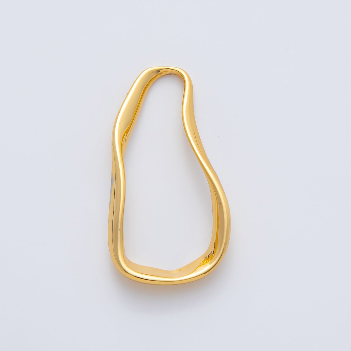 18K Gold Filled 30mm Minimalist Molten Geometric Charm | Z1602 - DLUXCA