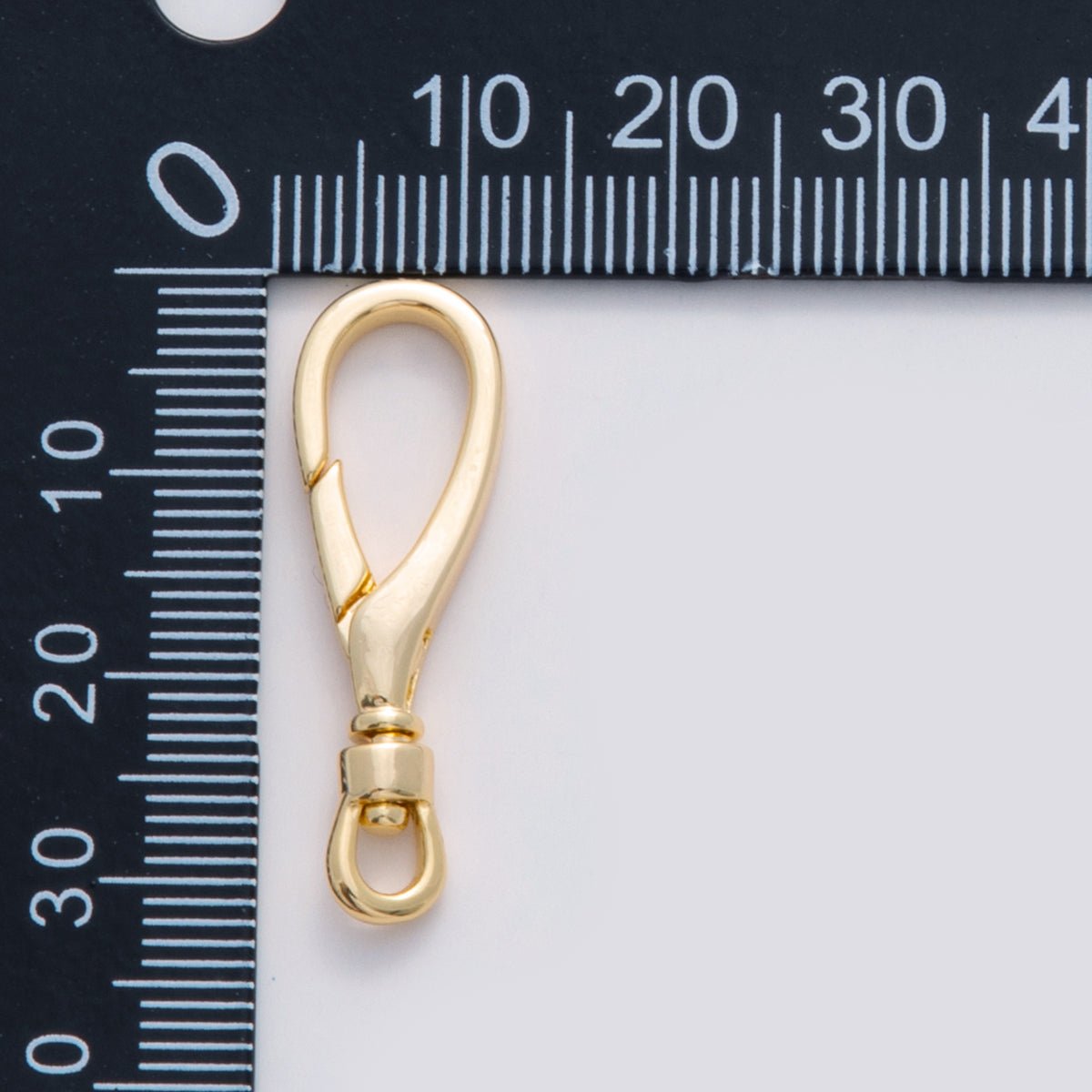 18K Gold Filled 31mm Minimalist Push Gate Oval Swivel Closure Finding | Z1161 - DLUXCA
