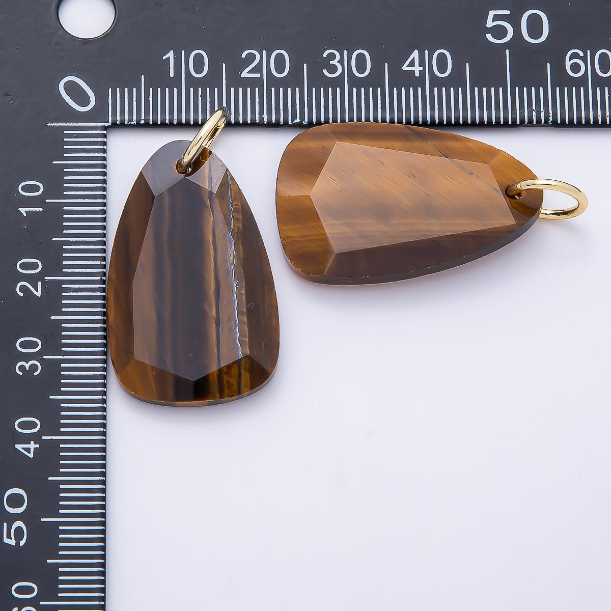 18K Gold Filled 32mm Multifaceted Gemstone Teardrop Charm | Charms-01413 ~ Charms-01420 - DLUXCA